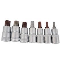 Rico 1/2 Kısa Lokmalı M Diş Yıldız Lokma Bits Torx Takımı 7 Parça