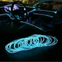 Trendlıfeoto 2 Metre Buz Mavi Araç Içi Torpido Ledi Renkli Ip Neon Ip Led Şerit Led Neon Ip Led Diğer