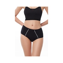 Malabadi Kadın Siyah 2 Li Paket Pamuk Elastan Sabrina Yüksek Bel Slip Külot 114 Siyah