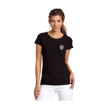 Pearl Jam Skull Baskılı Siyah Kadın Tshirt