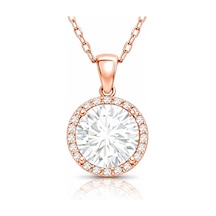 925 Ayar Gümüş Rose Altın Kaplama Kaplama Kaplama Yuvarlak Montür Kadın Kolye Rose Gold