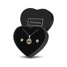 Forentina Altın Kaplama Hayat Ağacı Kolye Tektaş Küpe PS2405 Altın