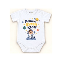 Babylimon Merakım Evren Kadar Beyaz Kısa Kollu Çıtçıtlı Bebek Zıbını Beyaz - Merakım Evren Kadar - 928161951 Beyaz - Merakım Evren Kadar
