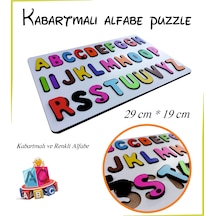 Kabartmalı Ahşap Alfabe Puzzle