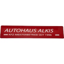 Dekor Araç Galeri Plakası 52x11cm Kırmızı