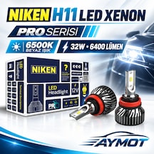 Niken H11 Pro Serisi Led Xenon Far Ampulü 6500k Güçlü Beyaz Işık -