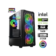 Xaser Nano X30 i3-13100F 16 GB 512 GB M.2 NVMe SSD 6 GB RTX3050 Free Dos Masaüstü Oyuncu Bilgisayarı