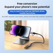 2 İn 1 5gbps Type-c And 8 Pin To Usb 3.0 Otg Adaptör Telefon Ve Notebook Uyumlu Ads-619 01