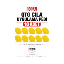 Bgea Premium Oto Cila Uygulama Pedi 10 Cm Sarı El Uygulama Süngeri 10 Adet