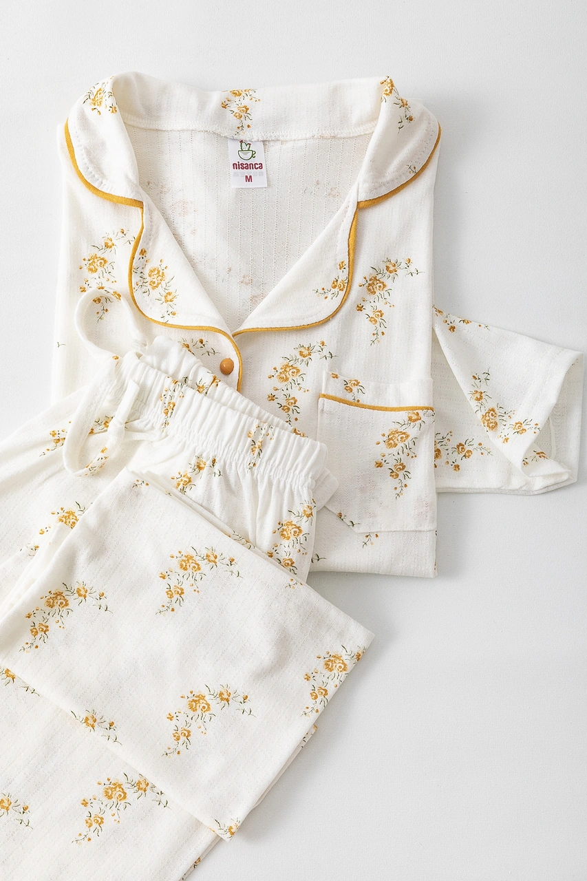 Nisanca Uzun Kol Gömlek Yaka Kadın Büyük Beden Pinterest Pijama Takımı - Mevsimlik Kadın Pijama Hardal Nisanca Uzun Kol Gömlek Yaka Kadın Büyük Beden Pinterest Pijama Takımı - Mevsimlik Kadın Pijama Hardal