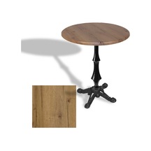 Çipa 1012 Döküm Ayak Yuvarlak Masa Çap 70cm - Werzalit, Wermodin Ve Allzalit Tabla - Canyon Palace Oak Çok Renkli
