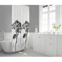 Tropik Duş Perdesi 3391 Model Çift Kanat 2X110X200Cm Çok Renkli