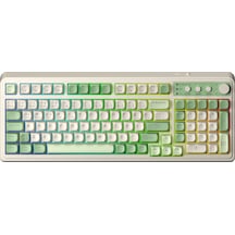 Aula S99 Retro Rgb Gaming 3 Modlu Bluetooth/2.4ghz/usb-c Kablosuz Makrolu Türkçe Q Klavye Yeşil