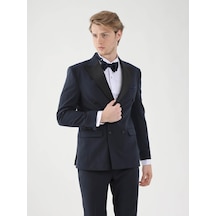 Dufy Lacivert Erkek Slim Fit Sivri Yaka Smokin Takım - 92385 Lacivert Dufy Lacivert Erkek Slim Fit Sivri Yaka Smokin Takım - 92385 Lacivert