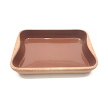 Borcam Stil Toprak Güveç Kabı 32x23x5cm Yüksek Ateşe Dayanıklı Dikdörtgen Toprak Güveç Fırın Tepsisi Çok Renkli