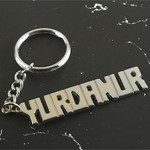 Yurdanur - 611 - - Muratech - İsimli Anahtarlık Çok Renkli