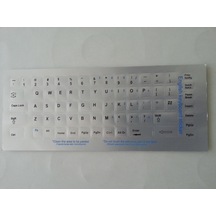 Ingilizce Klavye Için Gri Sticker Etiket Çıkartma Harf