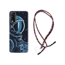 Vivo Y20 Kılıf Rasta Boyun Askılı Astro 1870 Siyah
