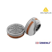 Delta Plus M6400 Yarım Yüz Maske İçin M6000 A2 Yedek Filtre Kiti 1 Çift