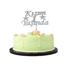 Kızım 1 Yaşında İlk Yaş Doğum Günü Partisi Pleksi Pasta Süsü N177 Diğer