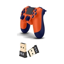 Turuncu Bluetooth Bağlantılı Gamepad, Playstation 4 Uyumlu, Kablosuz, Usb Dongle Dahil