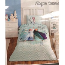 Özdilek Lisanslı Tek Kişilik Çocuk Yatak Örtüsü-frozen Leaves Min Mint