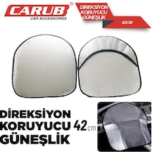 Carub Araç Direksiyon Güneşliği Araba Oto Direksiyon Güneşlik Direksiyon Güneş Koruyucu 42cm 1