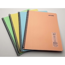 My Note Flex Pastel A4 3 Kareli + 1 Çizgili Spiralli 60 Yaprak 4 Lü Paket
