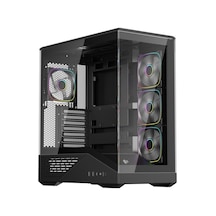 Gm7 Btf Siyah 750w 80+ Bronze Argb 4x12cm Fan Temperli Cam Usb 3.0 Type-c Atx Kasa
