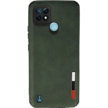 Realme C21 Kılıf Loop Deri Silikon - Yeşil Diğer