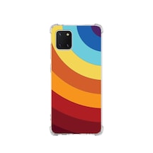 Printify Samsung Galaxy Uyumlu A81 Köşe Korumalı Antişok Kapak Renk Cümbüşü Tasarımlı Silikon Kılıf Renk1