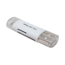 Powermaster Pm-2426 Beyaz Usb To Micro Usb + Kart Okuyucu Otg Çevirici