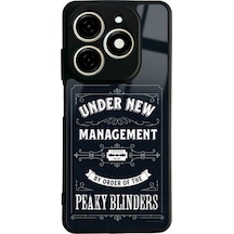 Tecno Spark 20c Peaky Blinders Management Tasarımlı Glossy Telefon Kılıfı Siyah