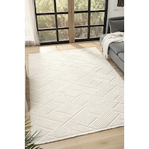 Fizy Beyaz Halı Loop Sisal Halı Modern Dokuma Oturma Odası Salon Halısı 13791a Beyaz