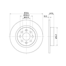 Mga 50691 Fren Disk Arka 264 4 Grande Punto 1.9 Mtj 05 50902167