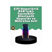 Yüksek Ses Güçlü Kablosuz Hoparlör Karaoke Mikrofonlu Mh-hs5857-7806