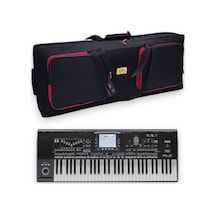 Pa4x, Pa3x Kısa 61 Tuş Keyboard Orglar İçin Uyumlu Çantası. Siyah Kırmızı.
