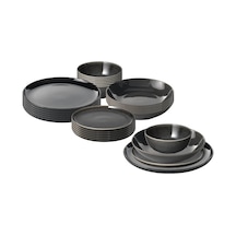 Ikea Gladelig Yemek Takımı 24 Parça Koyu Gri