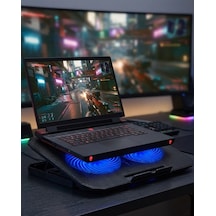 Laptop Soğutucu Stand Çift Fanlı 17 İnç Uyumlu Ayarlanabilir Notebook Altlığı - Bayi Depom