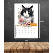 2026 Kedi Color Duvar Takvimi Planlamalı-33x48