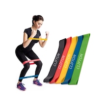 Clifton 5'li Pilates Direnç Lastiği Aerobik Yoga Egzersiz Band