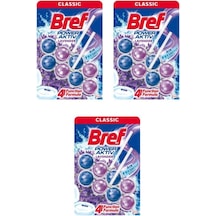 Bref 3 Lü Power Aktif Lavanta Klozet Bloğu 2X50 Gr Çok Renkli