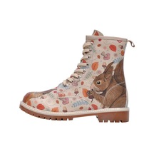 Kadın Vegan Deri Bej Uzun Bot - Squirrel Tasarım Multicolor
