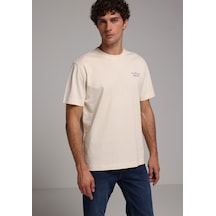 Colins Comfort Fit Yuvarlak Yaka Düz Erkek Ekru Kısa Kol Tişört Cl1079273 Q1.v2 Ecr