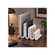 Cora Dekoratif Çoklu Laptop / Dergi / Tablet Standı - Beyaz