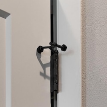 Menteşe Pimi Kapı Durdurucu Duvar Koruyucu, Kauçuk Uçlu Design House Mat Siyah Ayarlanabilir Kapı Durdurucuları, 10&apos Lu Paket, 189068