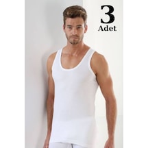 Aksoy Erkek Ribana Atlet 3'lü Set Beyaz - 928317227 Beyaz