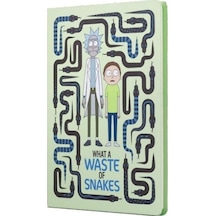 Mabbels Rick And Morty Sert Kapak Butik Defter Yılan Krem