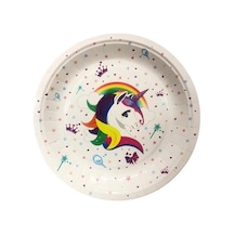 2 Paket 8'li Karton Tabak Beyaz Unicorn - Parti Tabağı