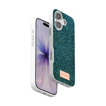 Onegif Apple İphone 17 Bright Simli Kapak - Koyu Yeşil